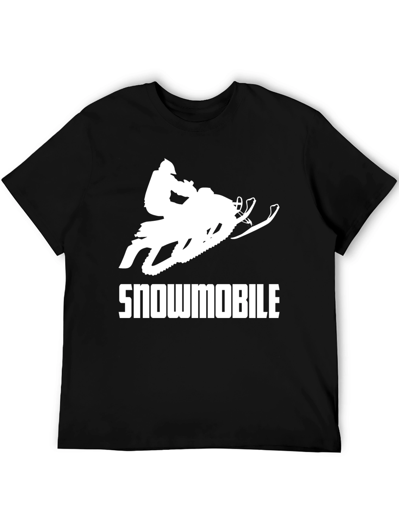 Snowmobile Black Graphic T-Shirt