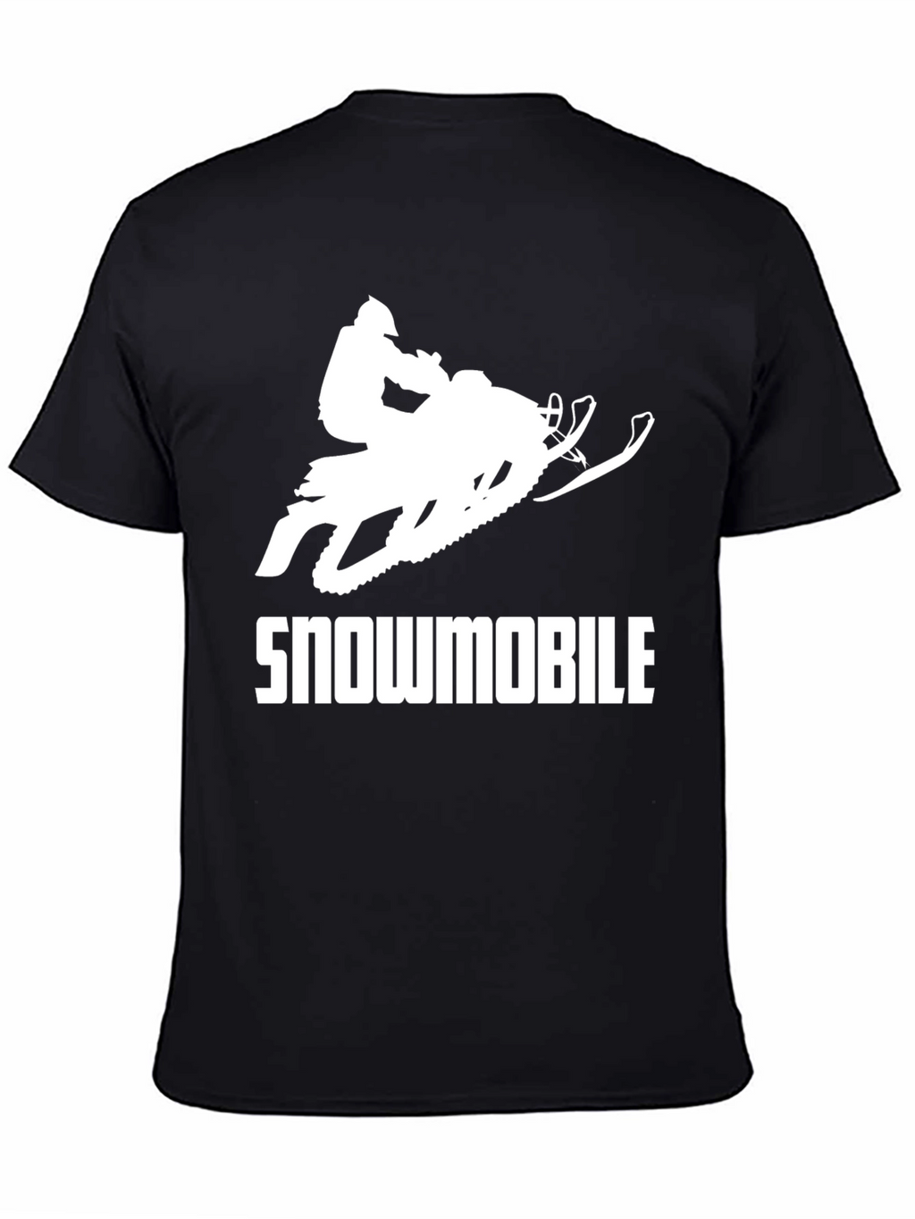 Snowmobile Black Graphic T-Shirt