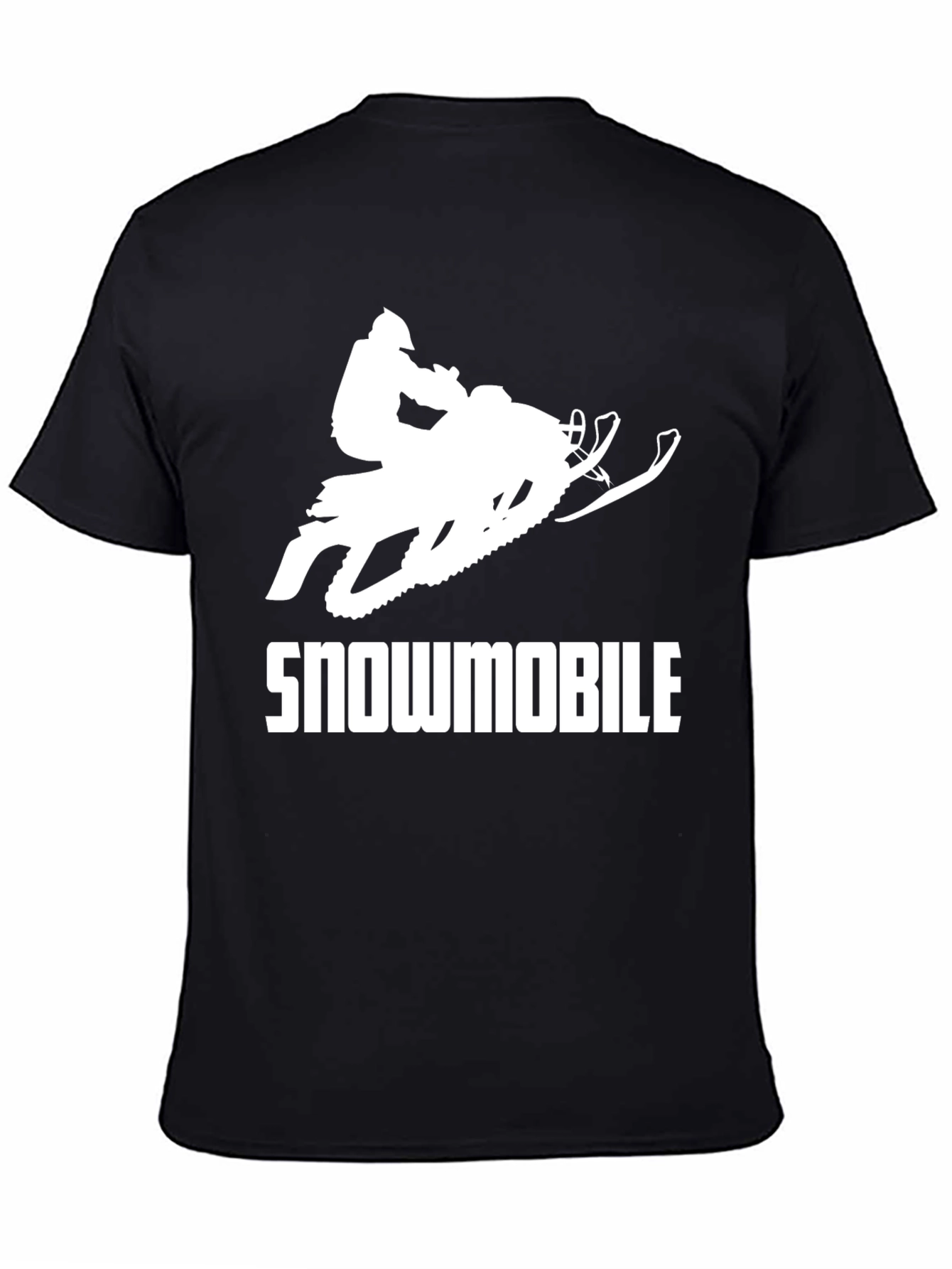 Snowmobile Black Graphic T-Shirt