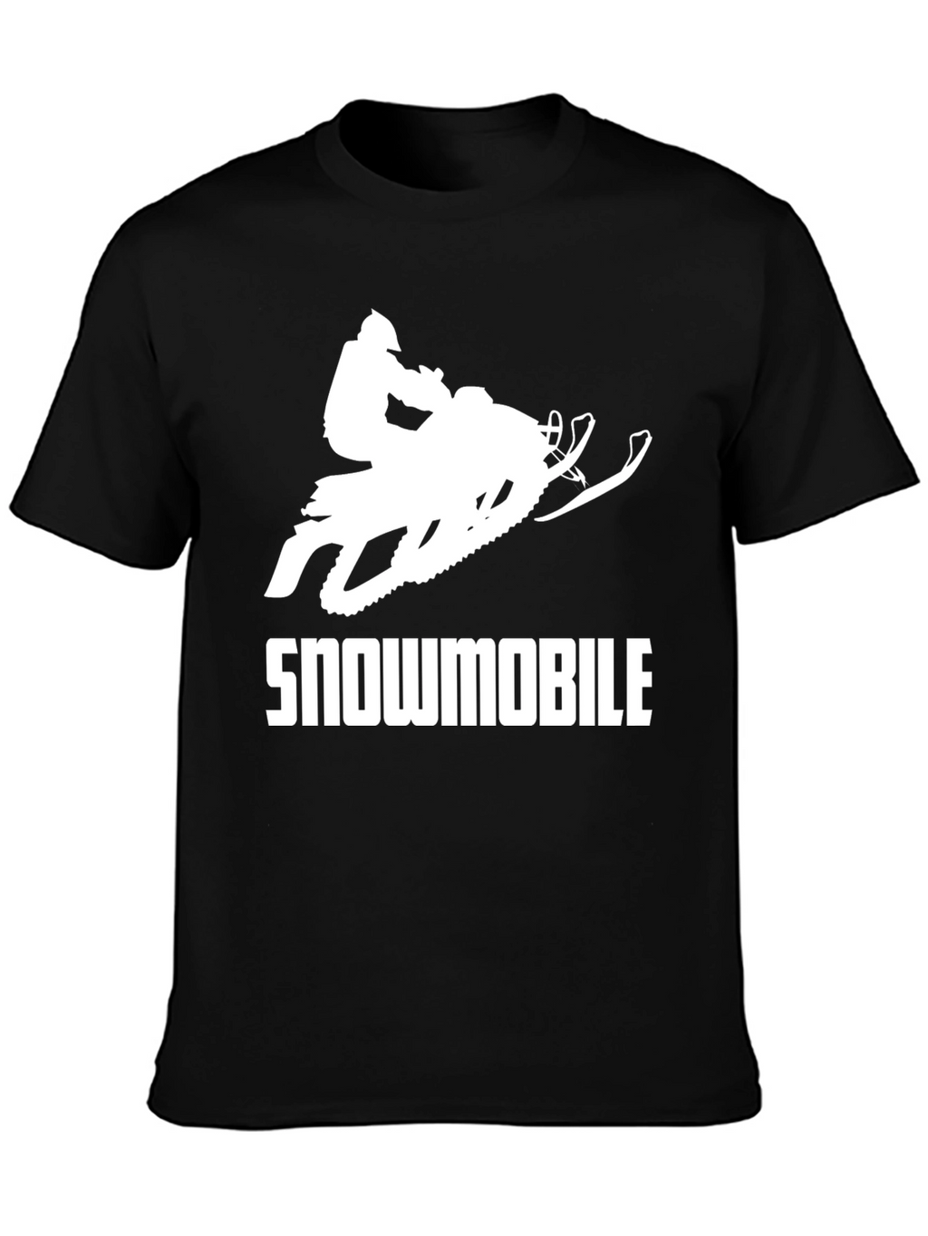 Snowmobile Black Graphic T-Shirt