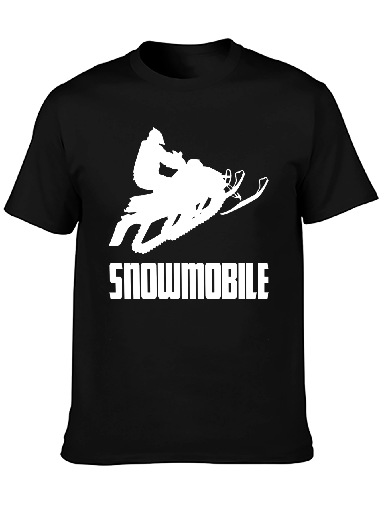 Snowmobile Black Graphic T-Shirt