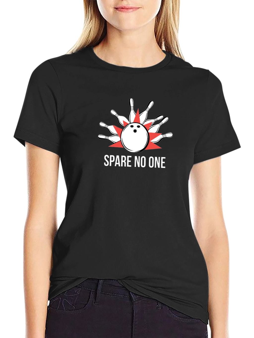 Spare No One Bowling Strike T-Shirt
