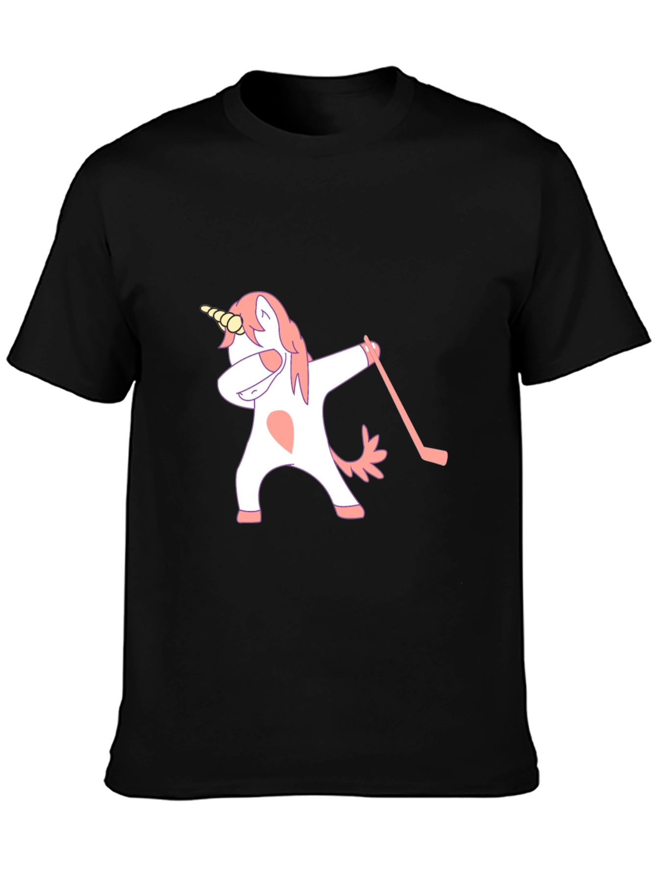 Dabbing Unicorn T-Shirt - Black Cotton Tee