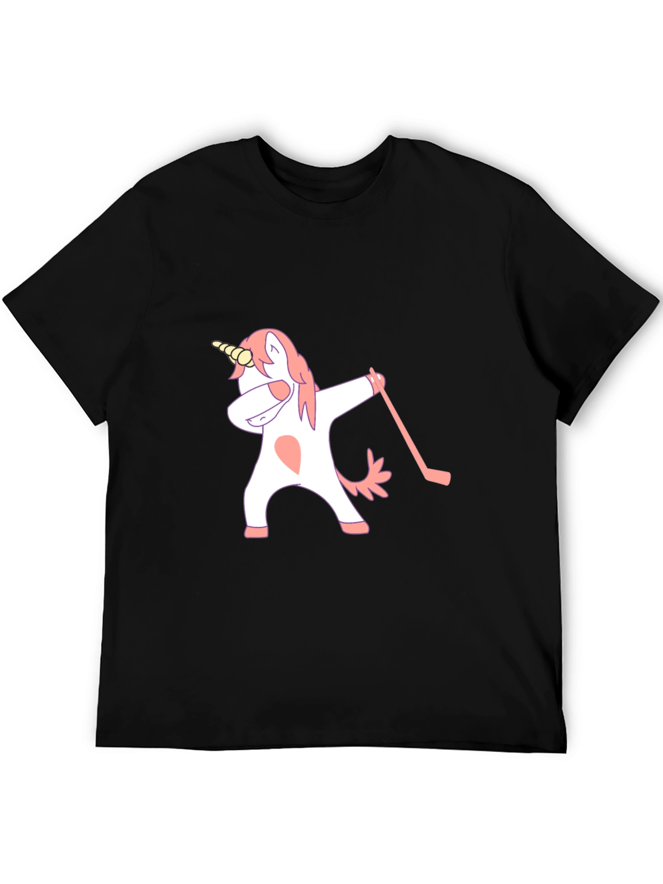 Dabbing Unicorn T-Shirt - Black Cotton Tee