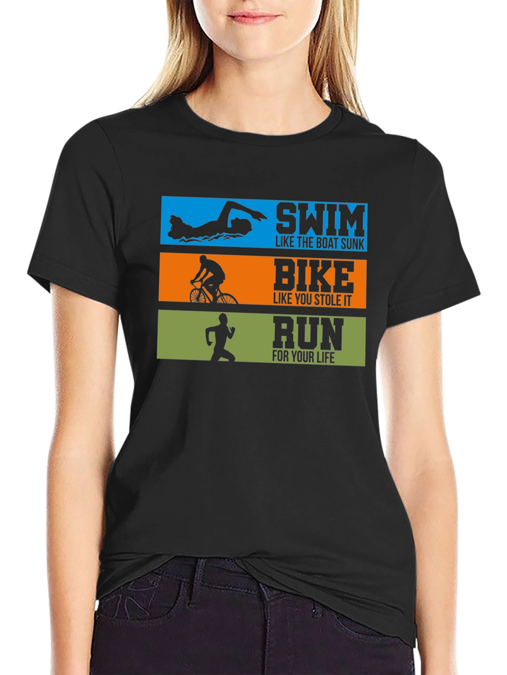 Triathlon T-Shirt: Swim Bike Run!