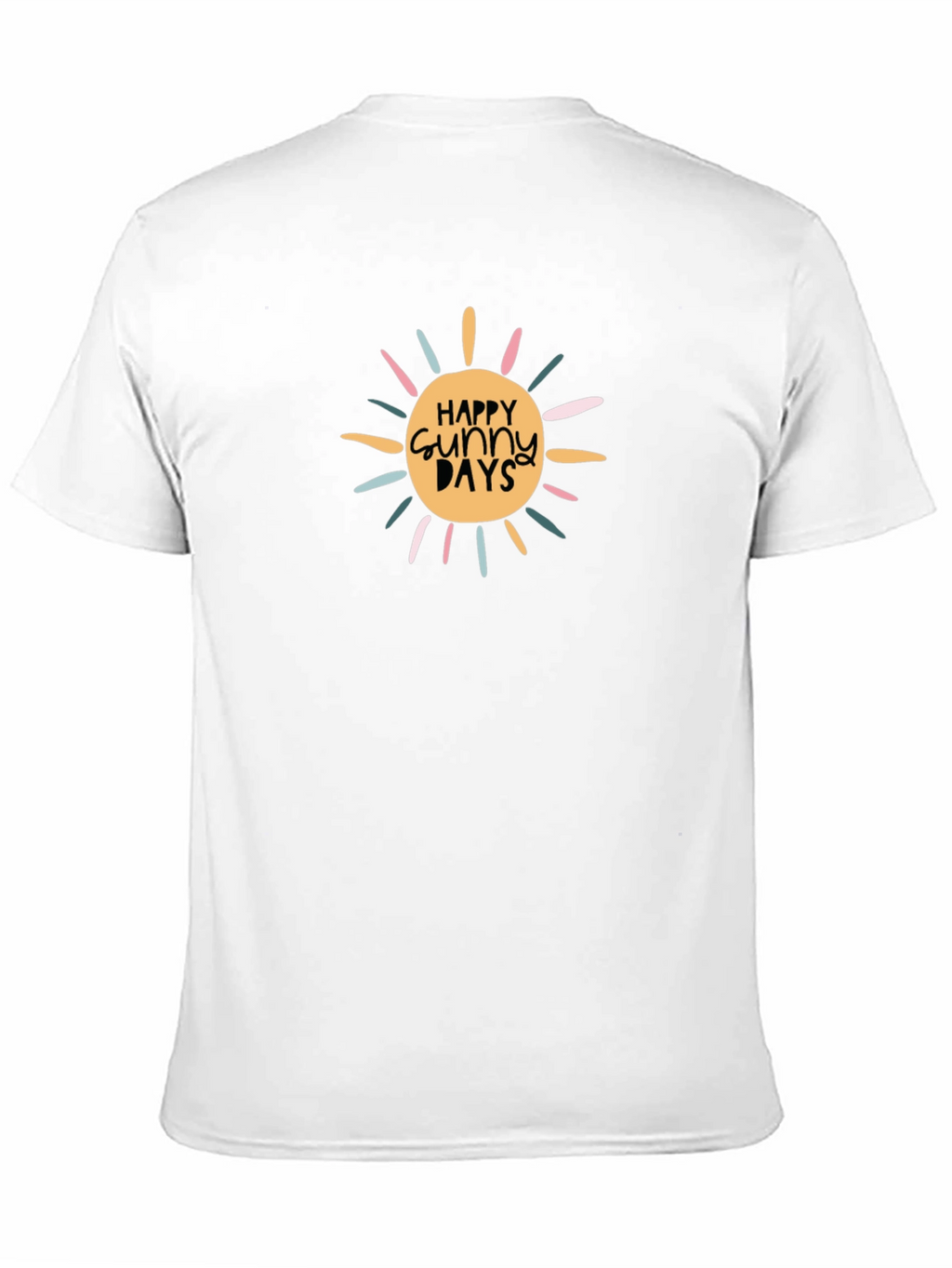 Happy Sunny Days Graphic T-Shirt - Black Cotton Tee
