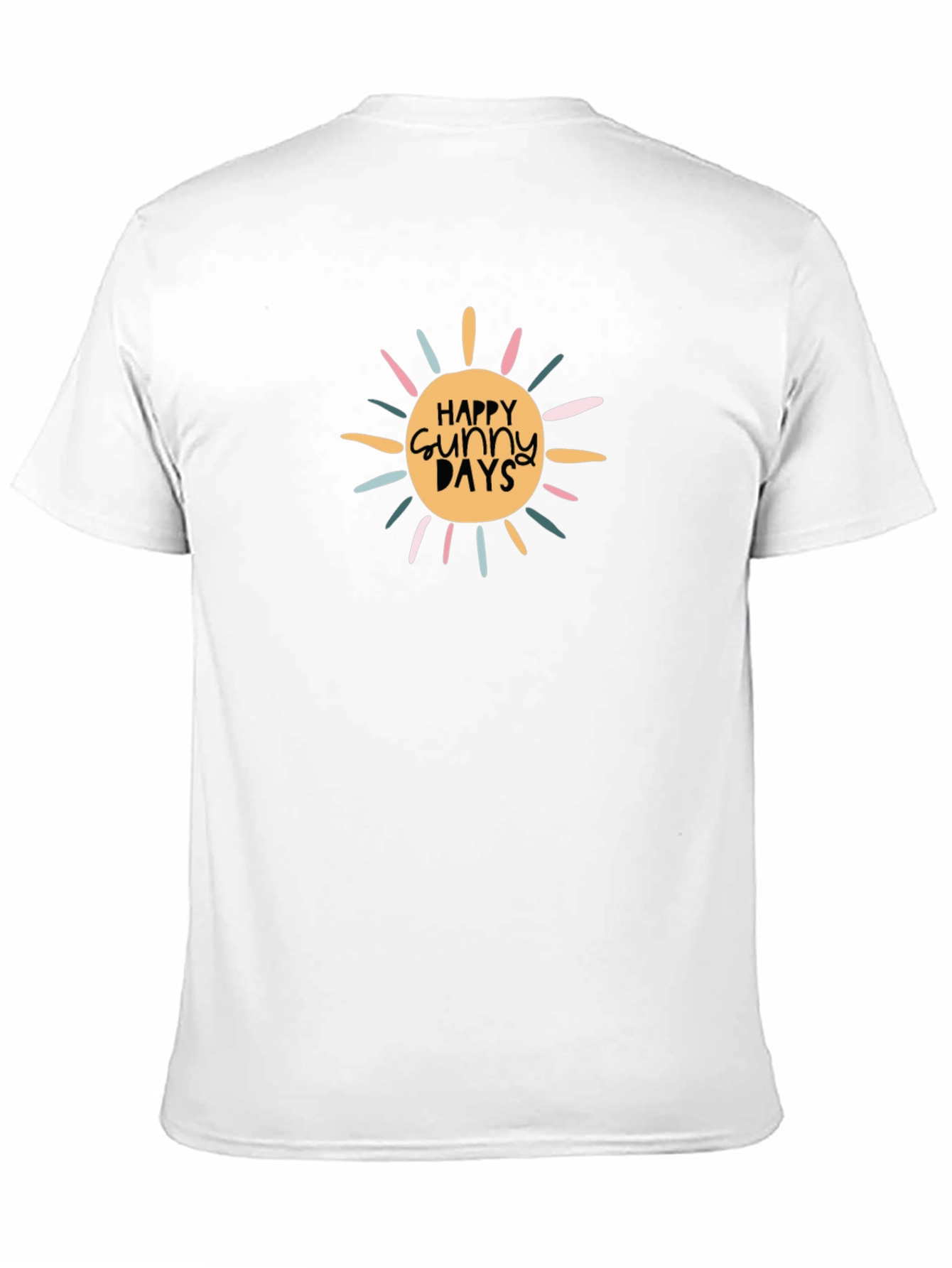 Happy Sunny Days Graphic T-Shirt - Black Cotton Tee