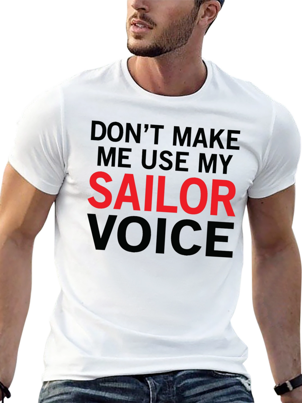 Funny Sailor Voice Graphic T-Shirt
