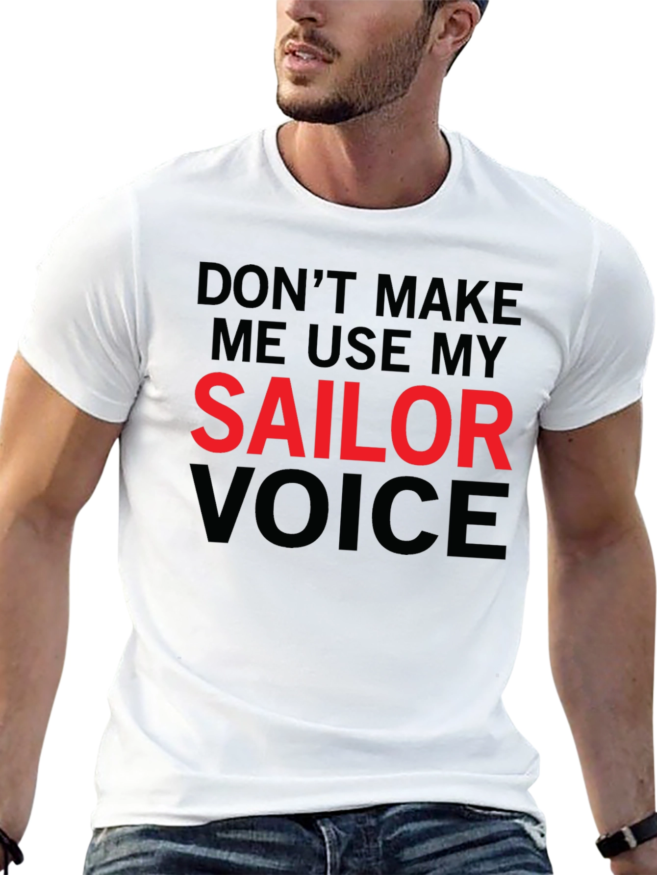 Funny Sailor Voice Graphic T-Shirt