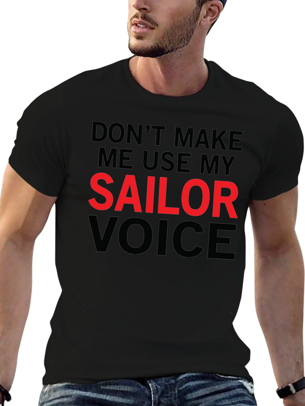 Funny Sailor Voice Graphic T-Shirt