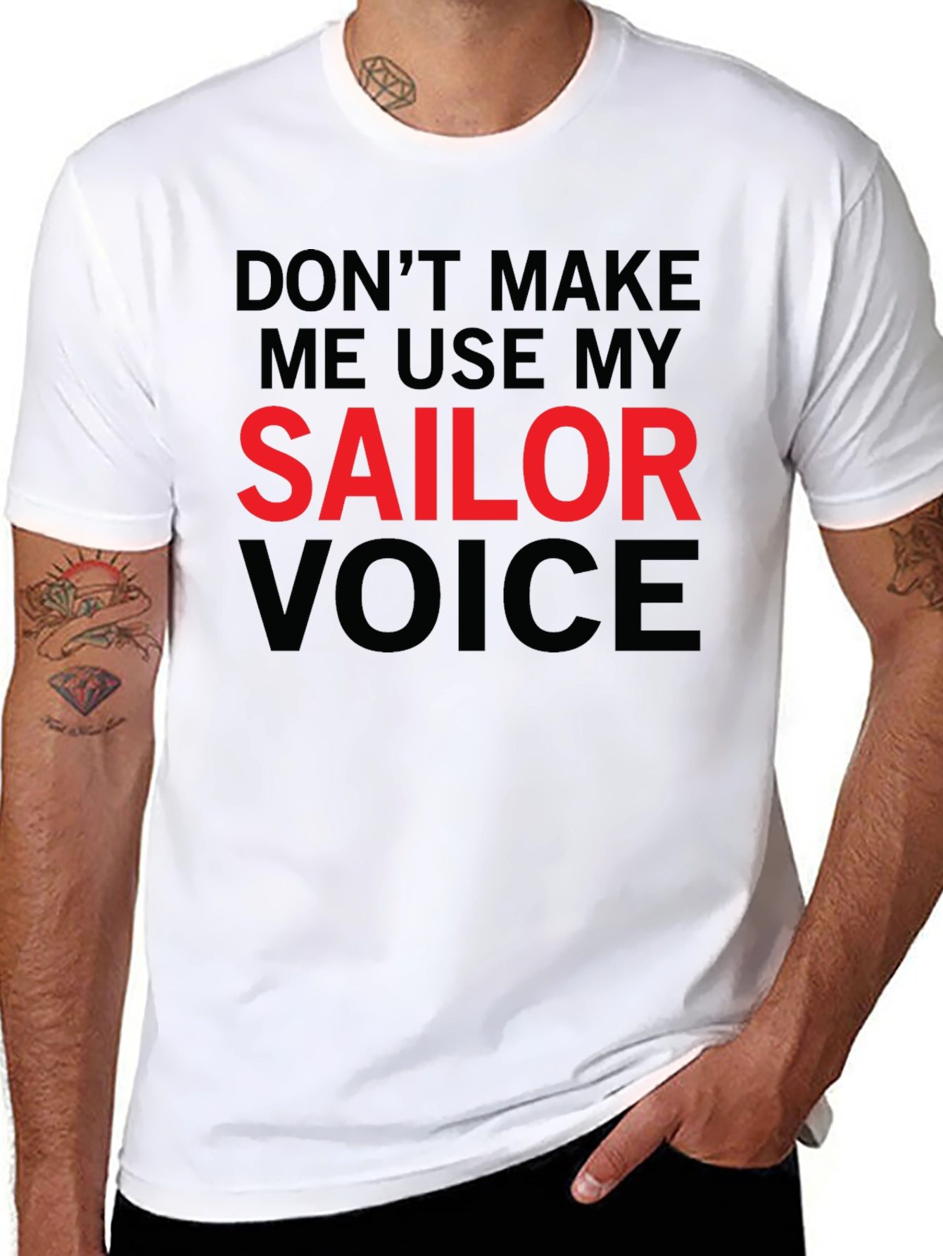 Funny Sailor Voice Graphic T-Shirt