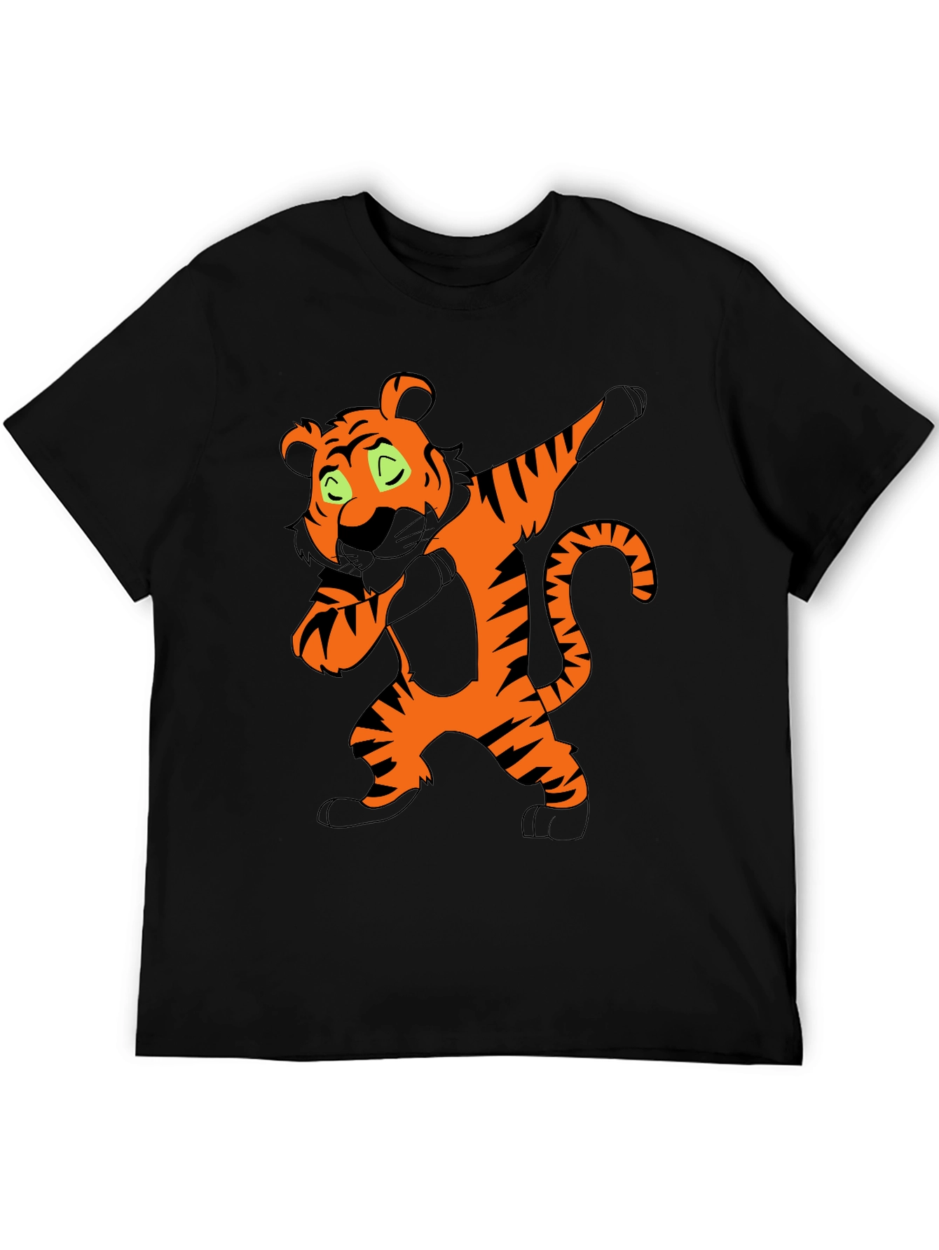 Dabbing Tiger Graphic Tee - Black