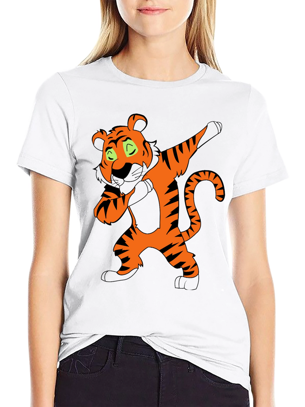 Dabbing Tiger Graphic Tee - Black