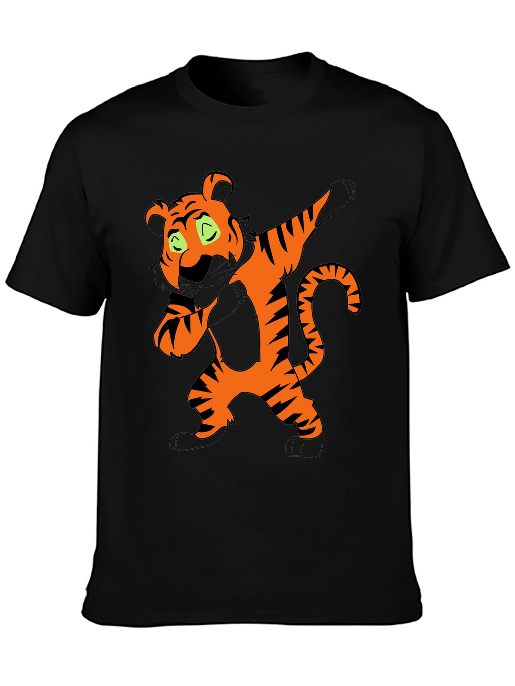 Dabbing Tiger Graphic Tee - Black