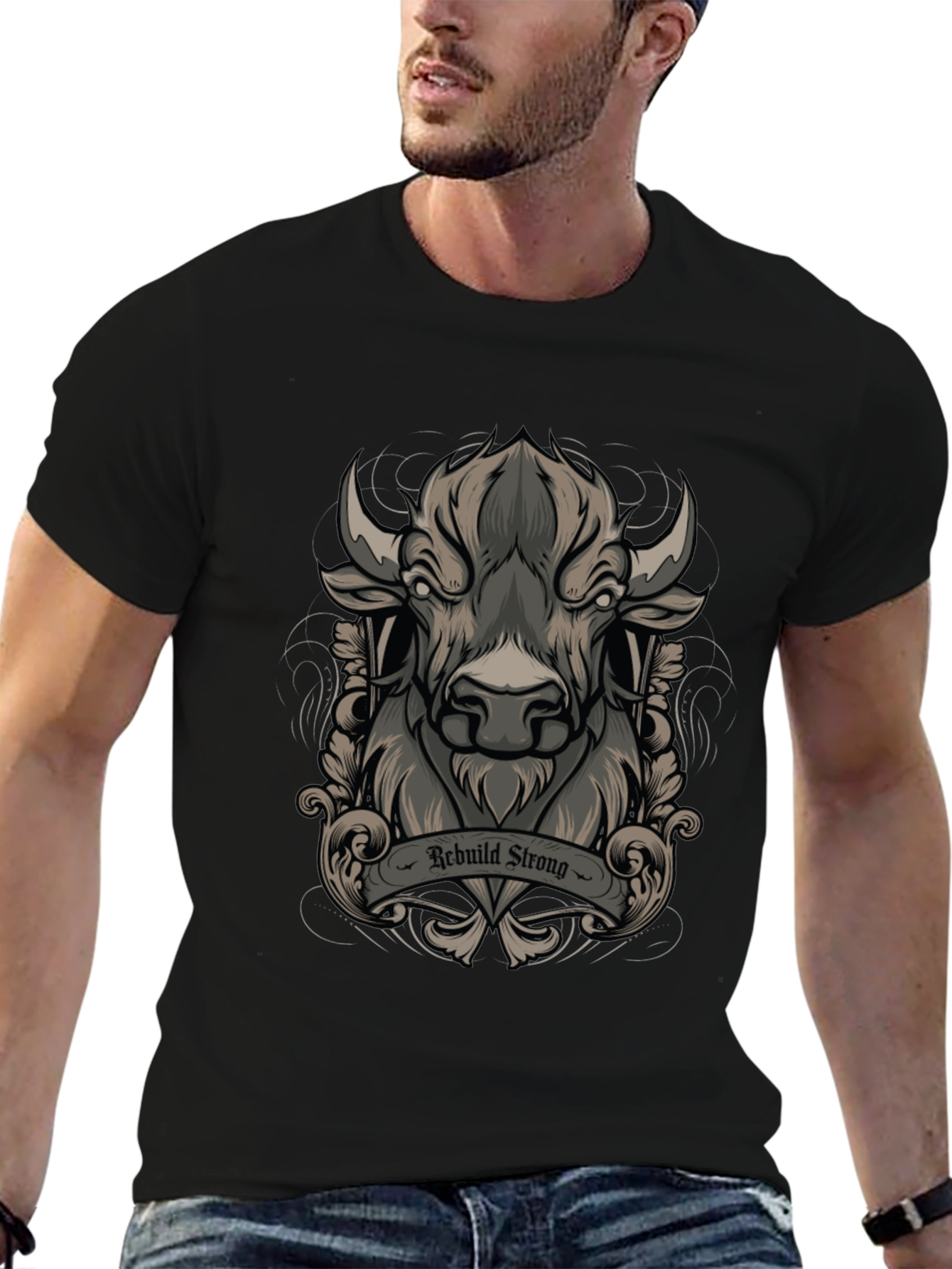 Rebuild Strong Graphic Tee - Black