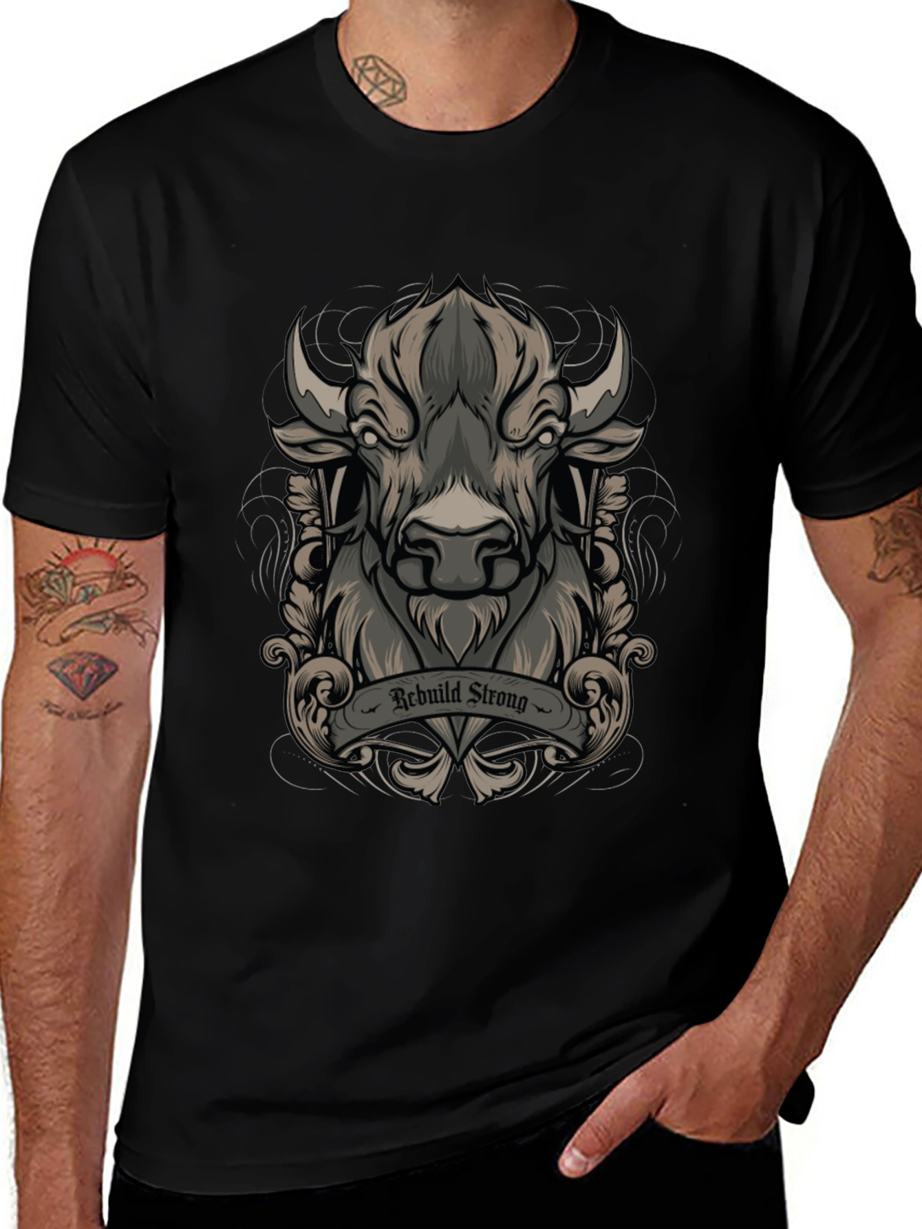 Rebuild Strong Graphic Tee - Black