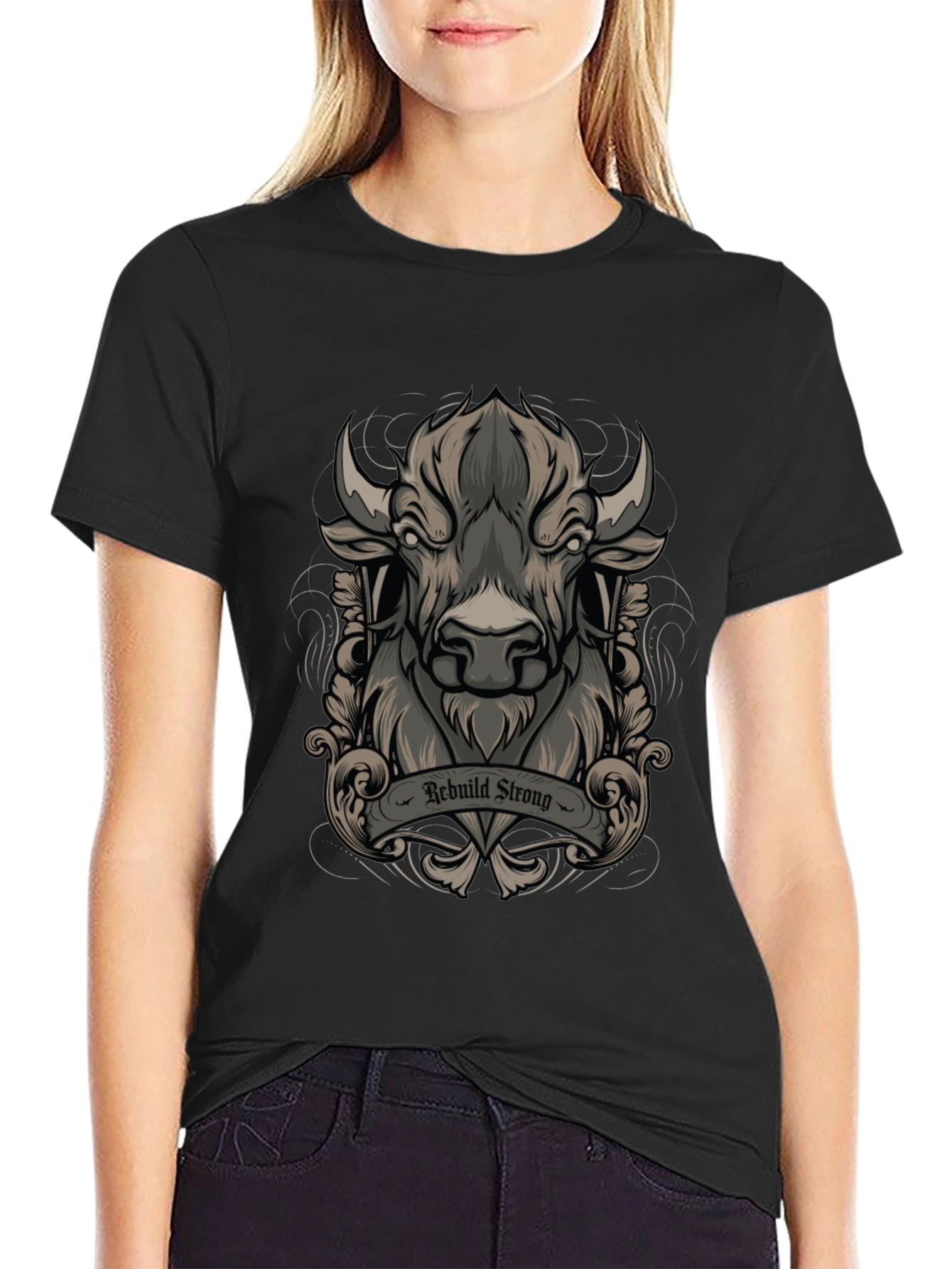 Rebuild Strong Graphic Tee - Black