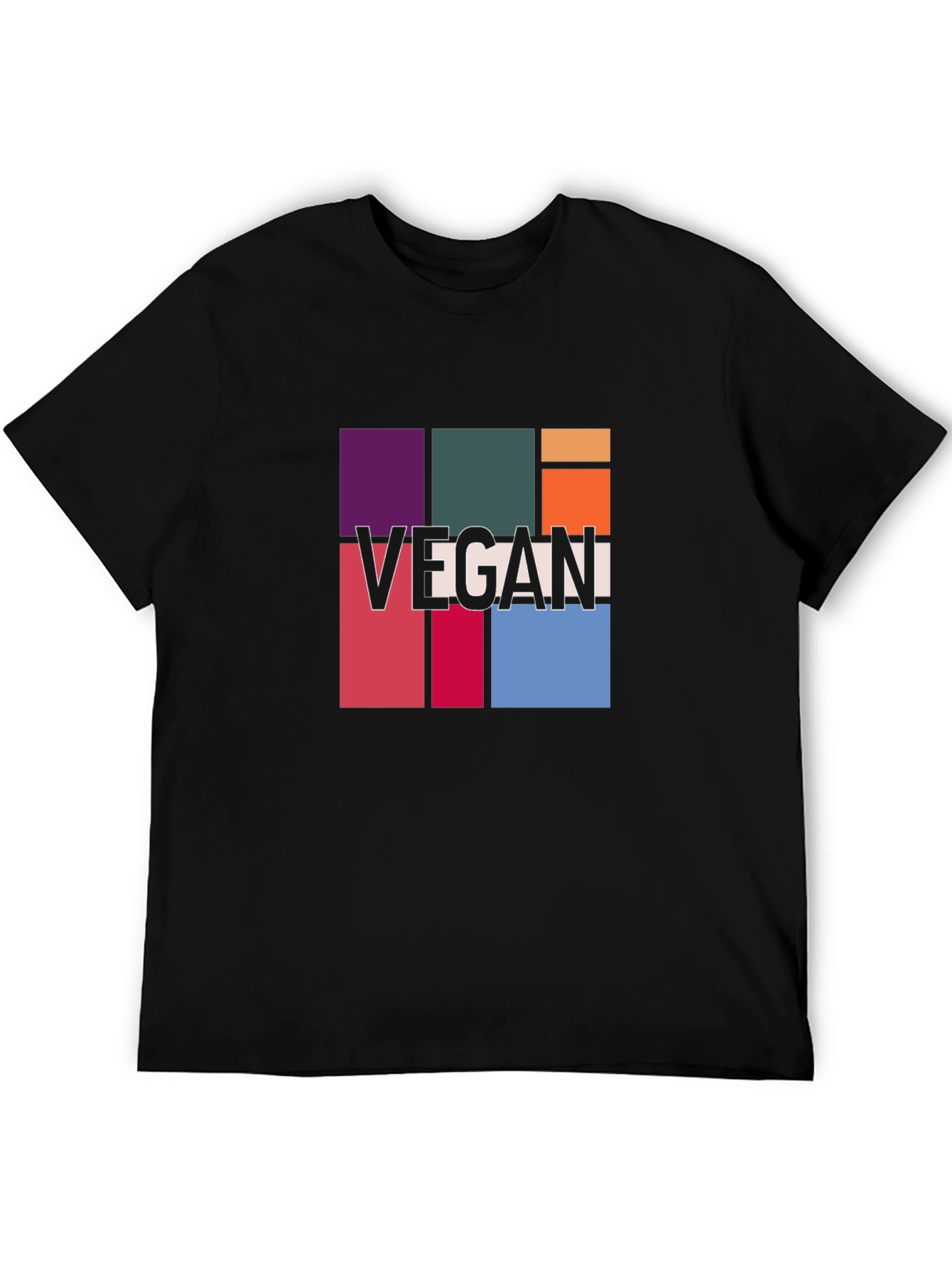 Vegan Color Block Graphic Tee