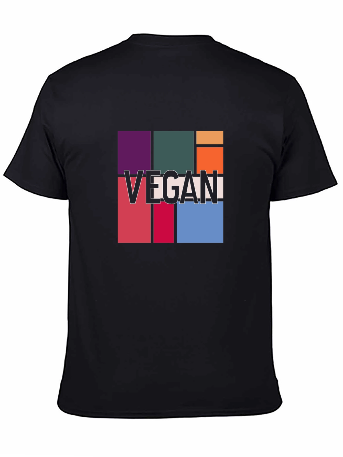 Vegan Color Block Graphic Tee