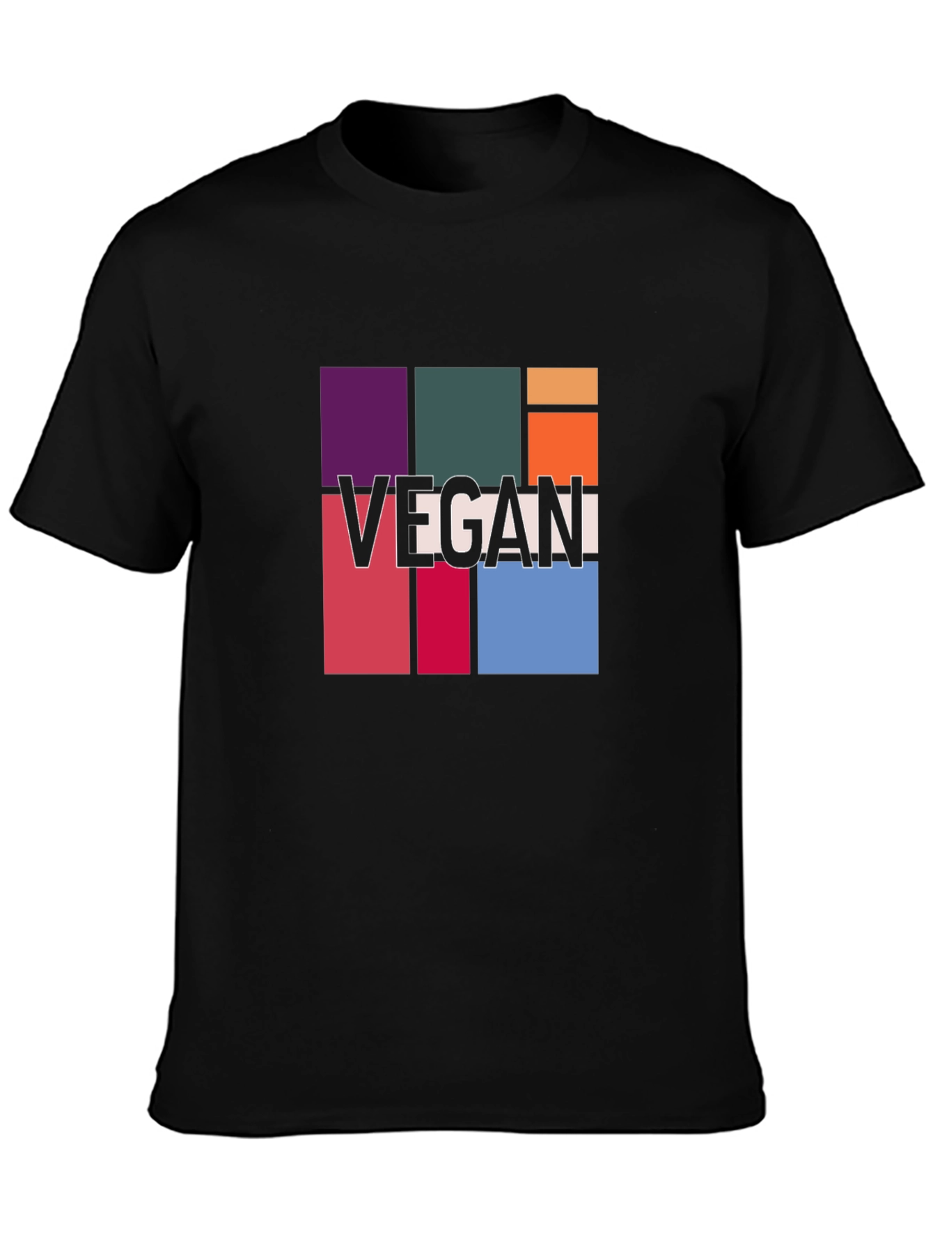 Vegan Color Block Graphic Tee