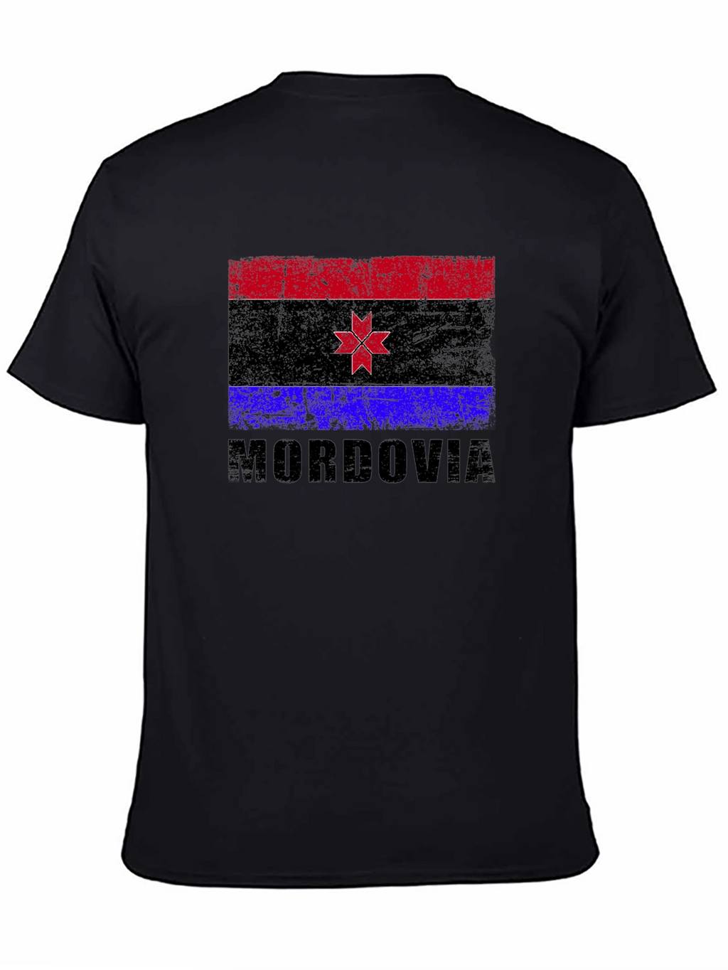 Mordovia Flag T-Shirt Black Graphic Tee