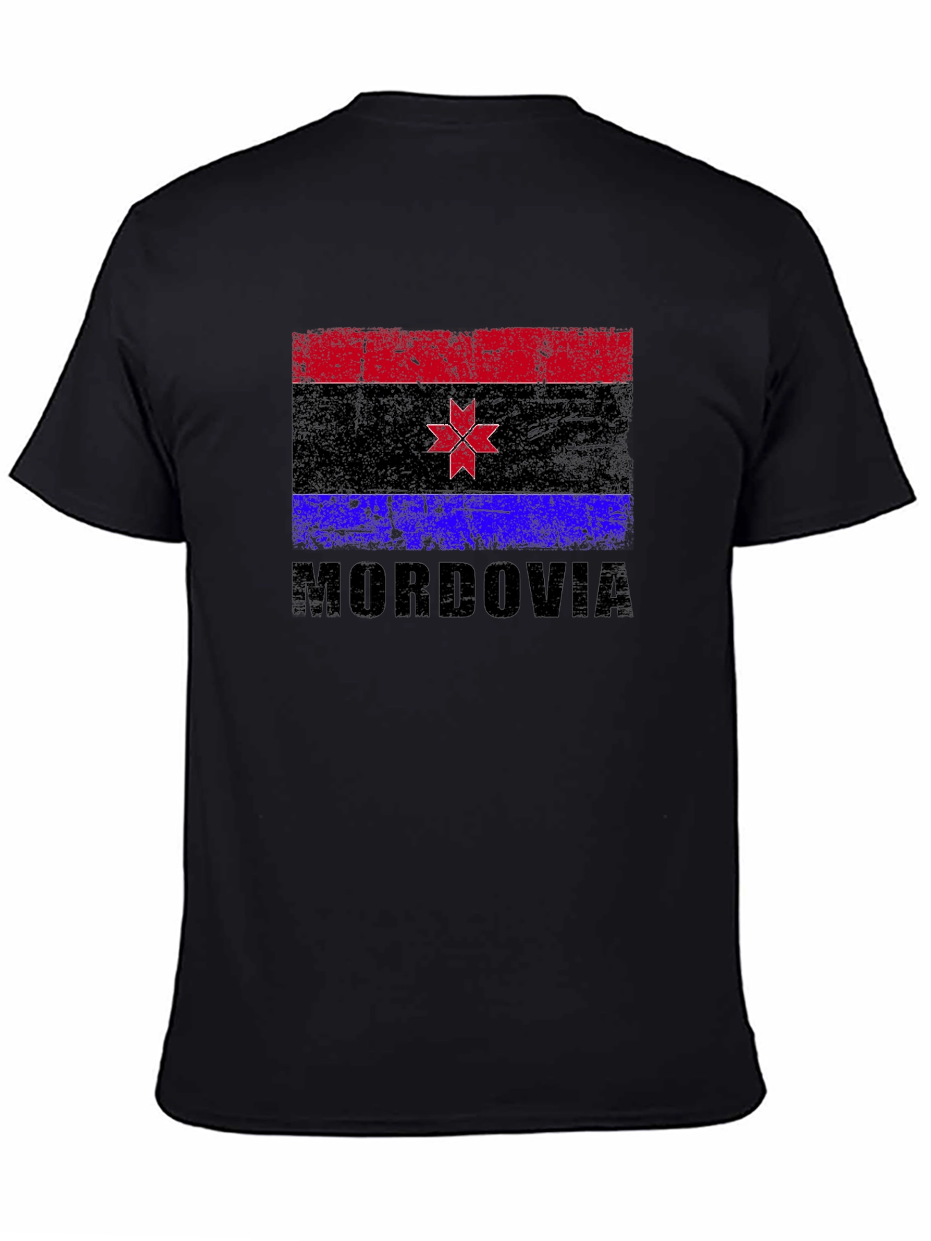 Mordovia Flag T-Shirt Black Graphic Tee