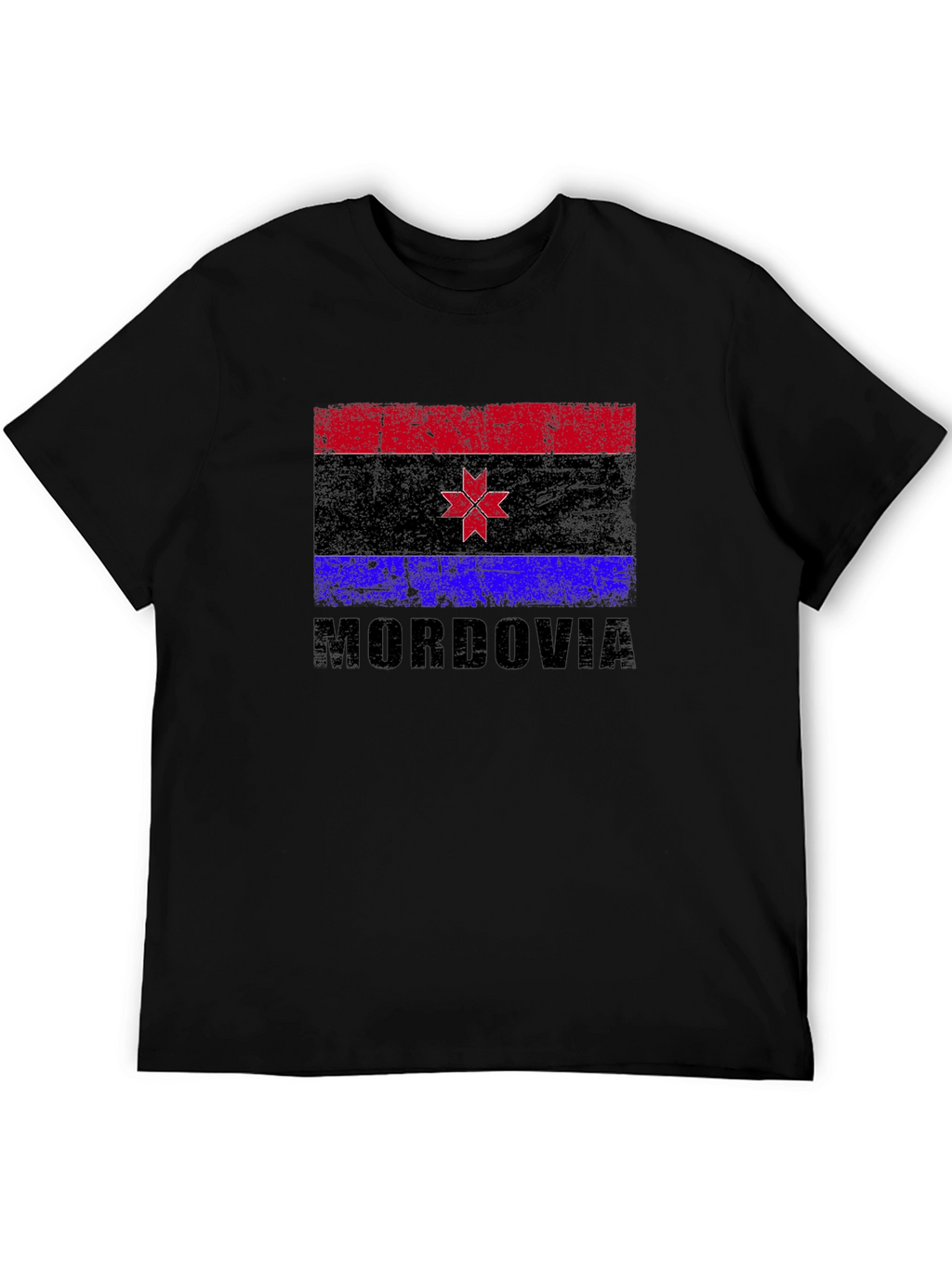 Mordovia Flag T-Shirt Black Graphic Tee