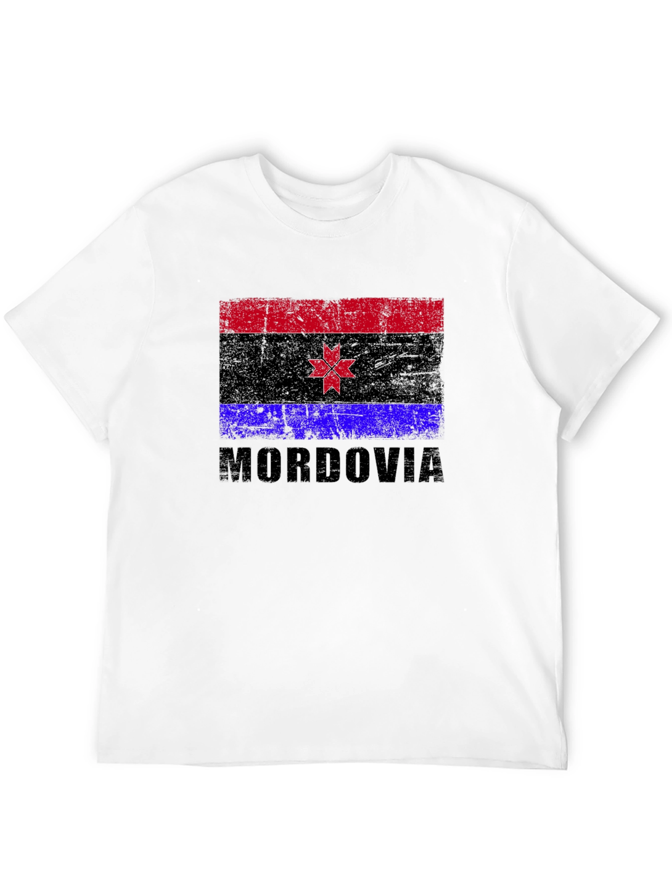 Mordovia Flag T-Shirt Black Graphic Tee