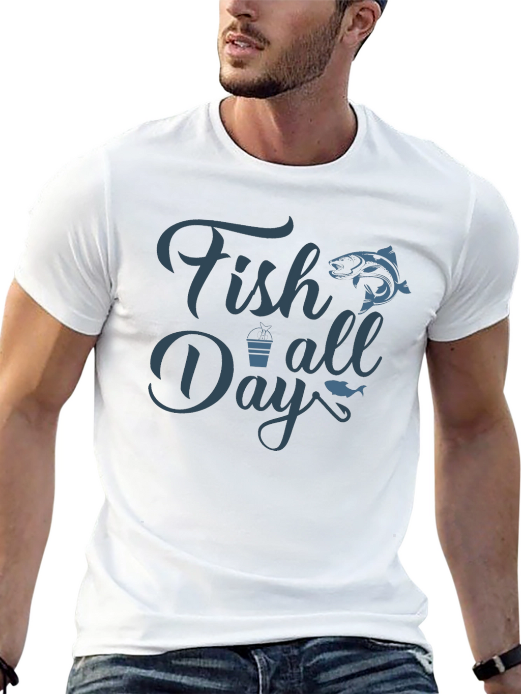 Fish All Day Graphic T-Shirt - Fishing Apparel