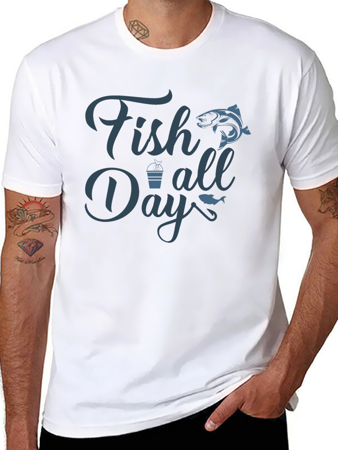 Fish All Day Graphic T-Shirt - Fishing Apparel