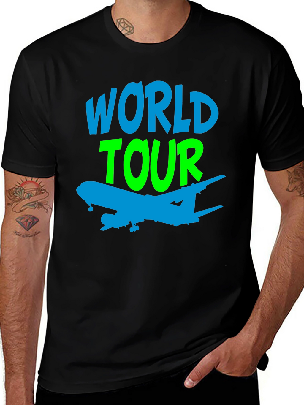 World Tour Airplane Graphic Tee