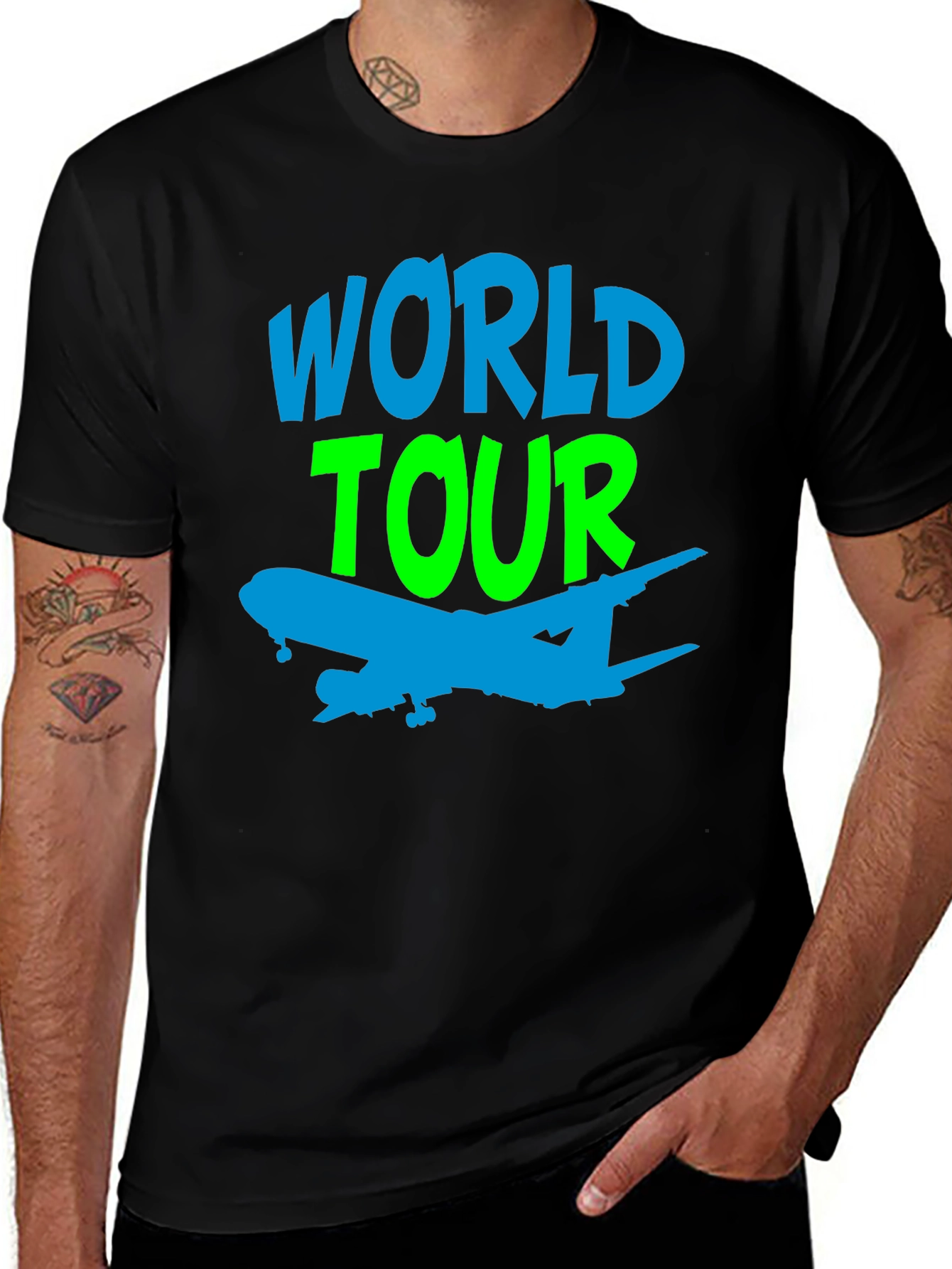 World Tour Airplane Graphic Tee