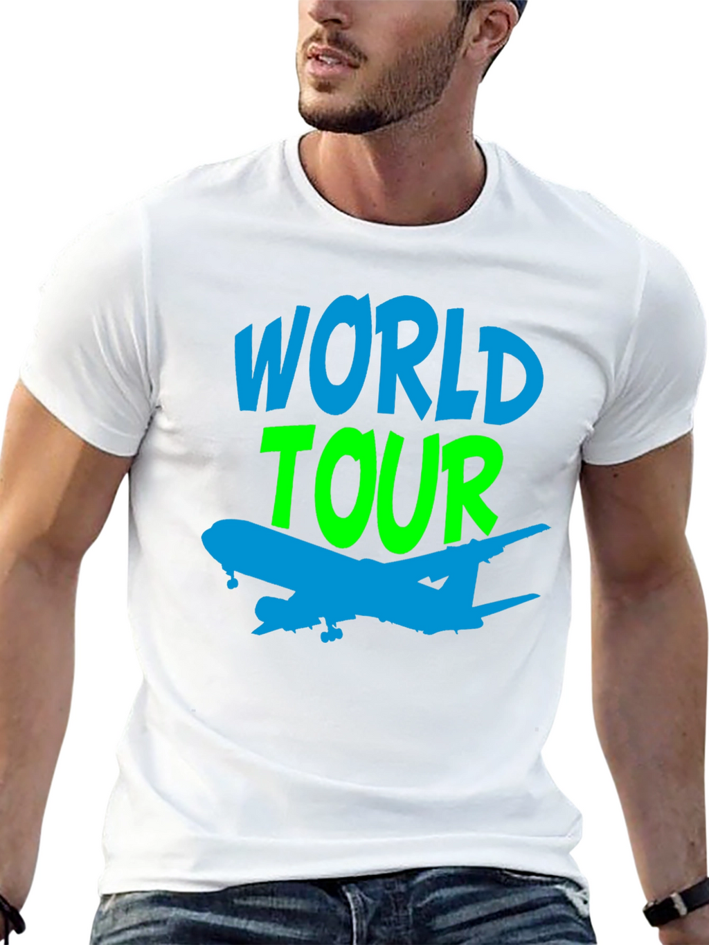 World Tour Airplane Graphic Tee