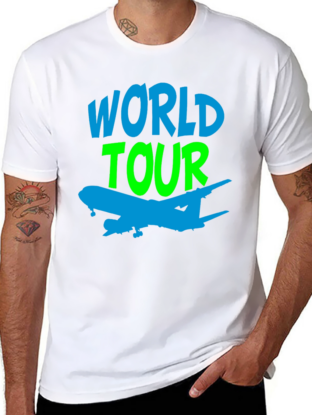 World Tour Airplane Graphic Tee