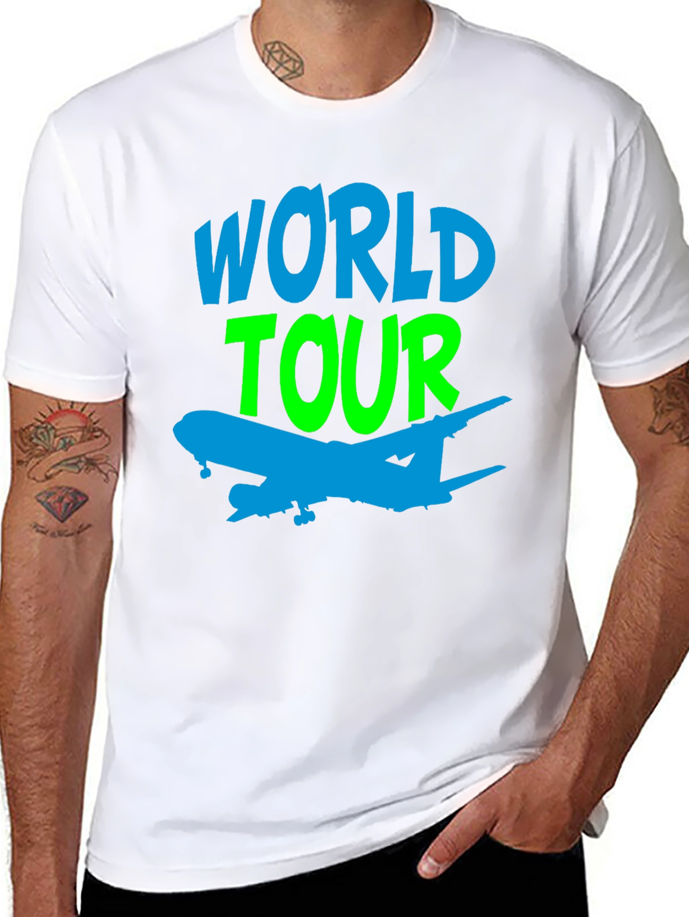 World Tour Airplane Graphic Tee