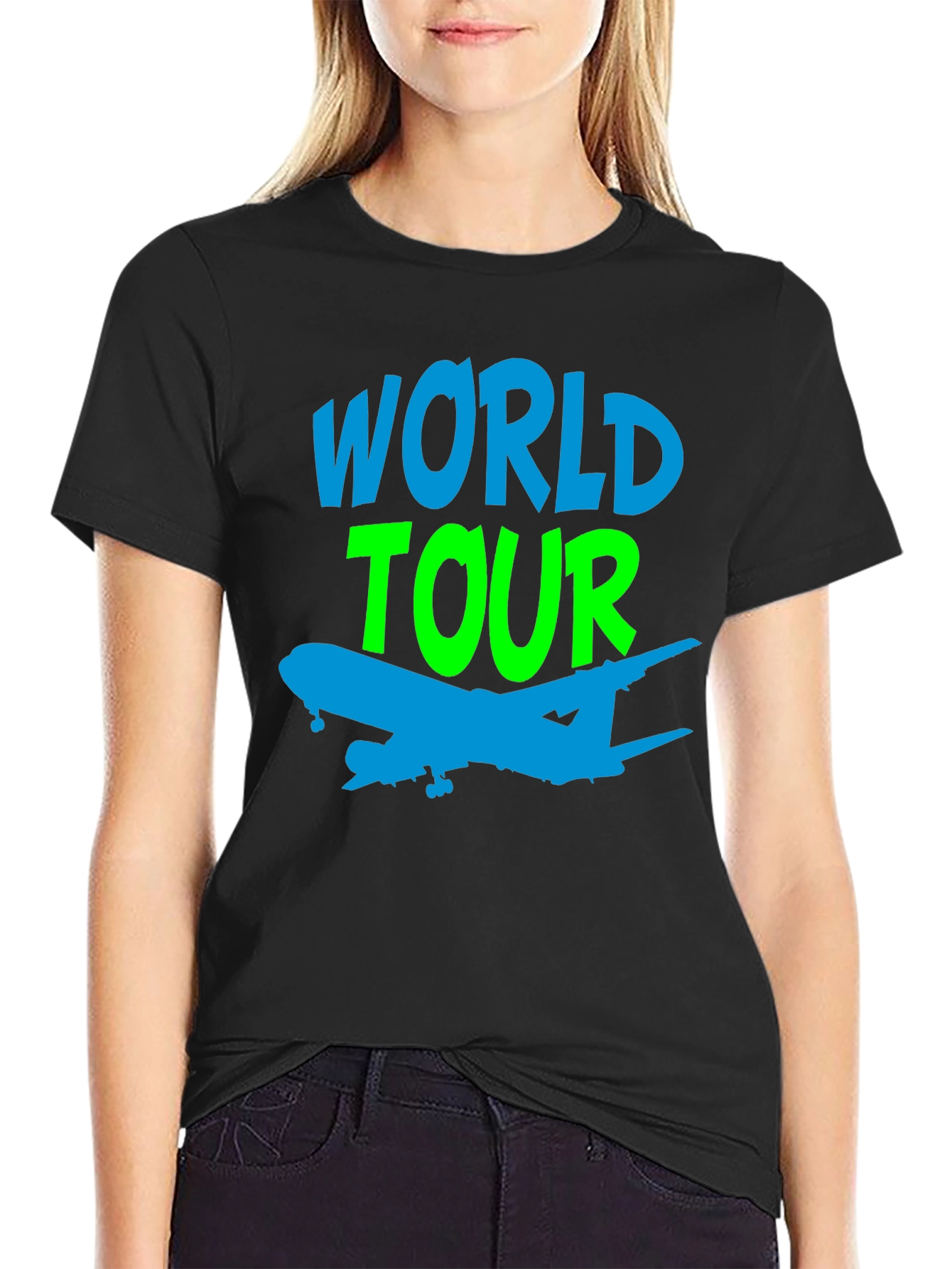 World Tour Airplane Graphic Tee