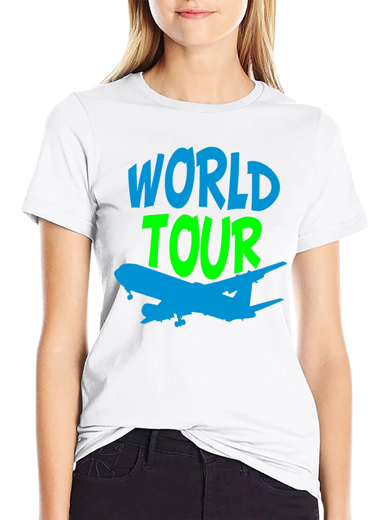 World Tour Airplane Graphic Tee