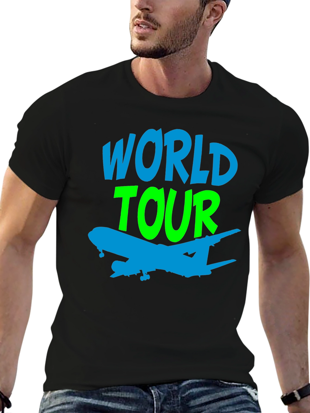 World Tour Airplane Graphic Tee