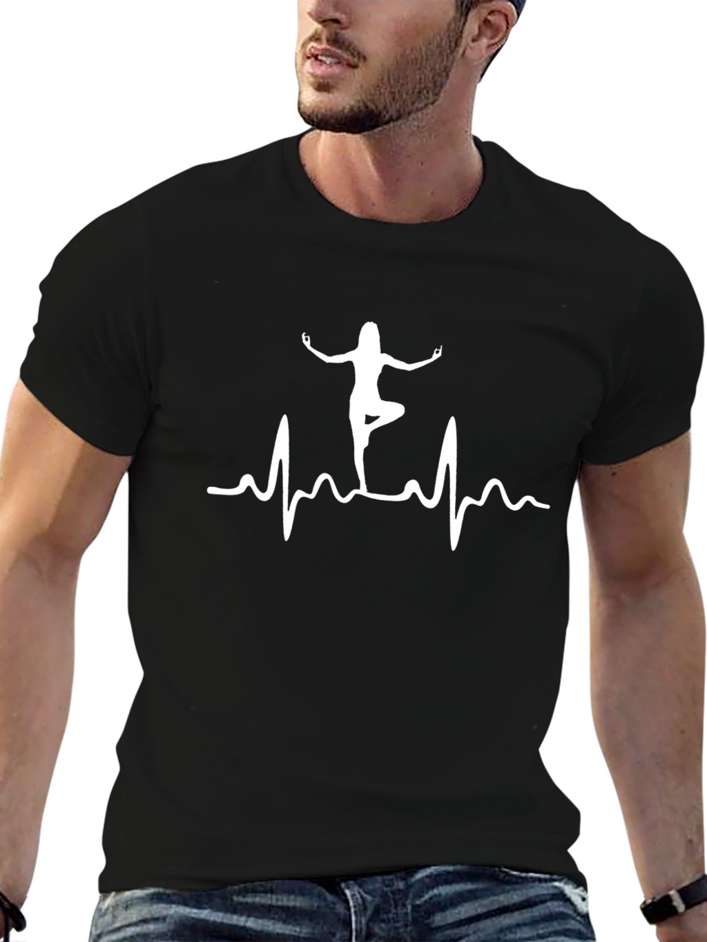 Yoga Heartbeat T-Shirt - Balance Your Life
