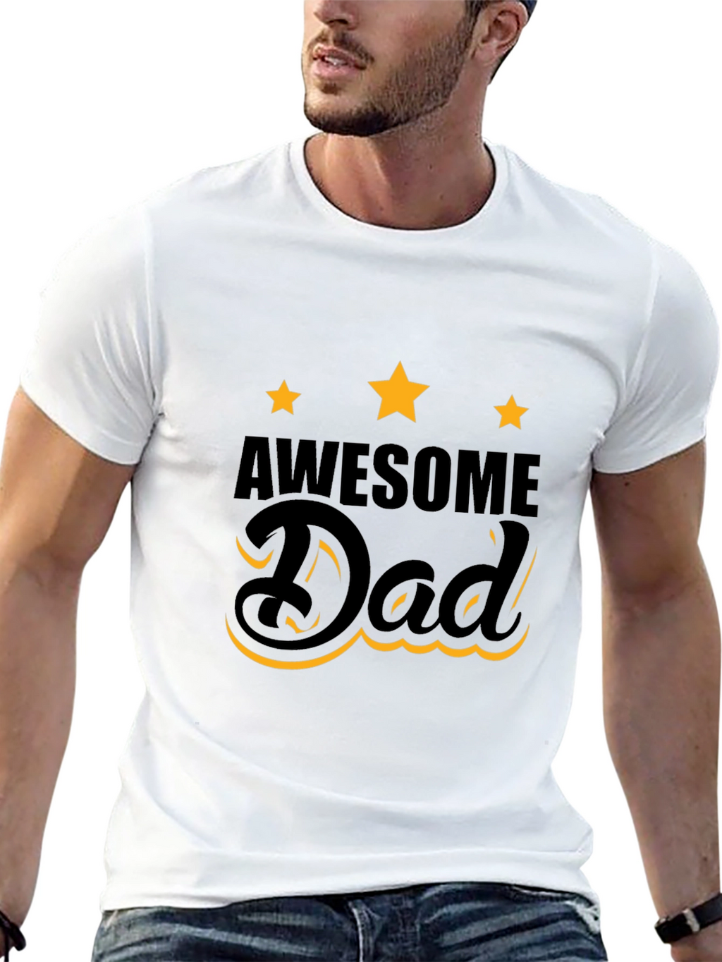 Awesome Dad T-Shirt - Black Graphic Tee