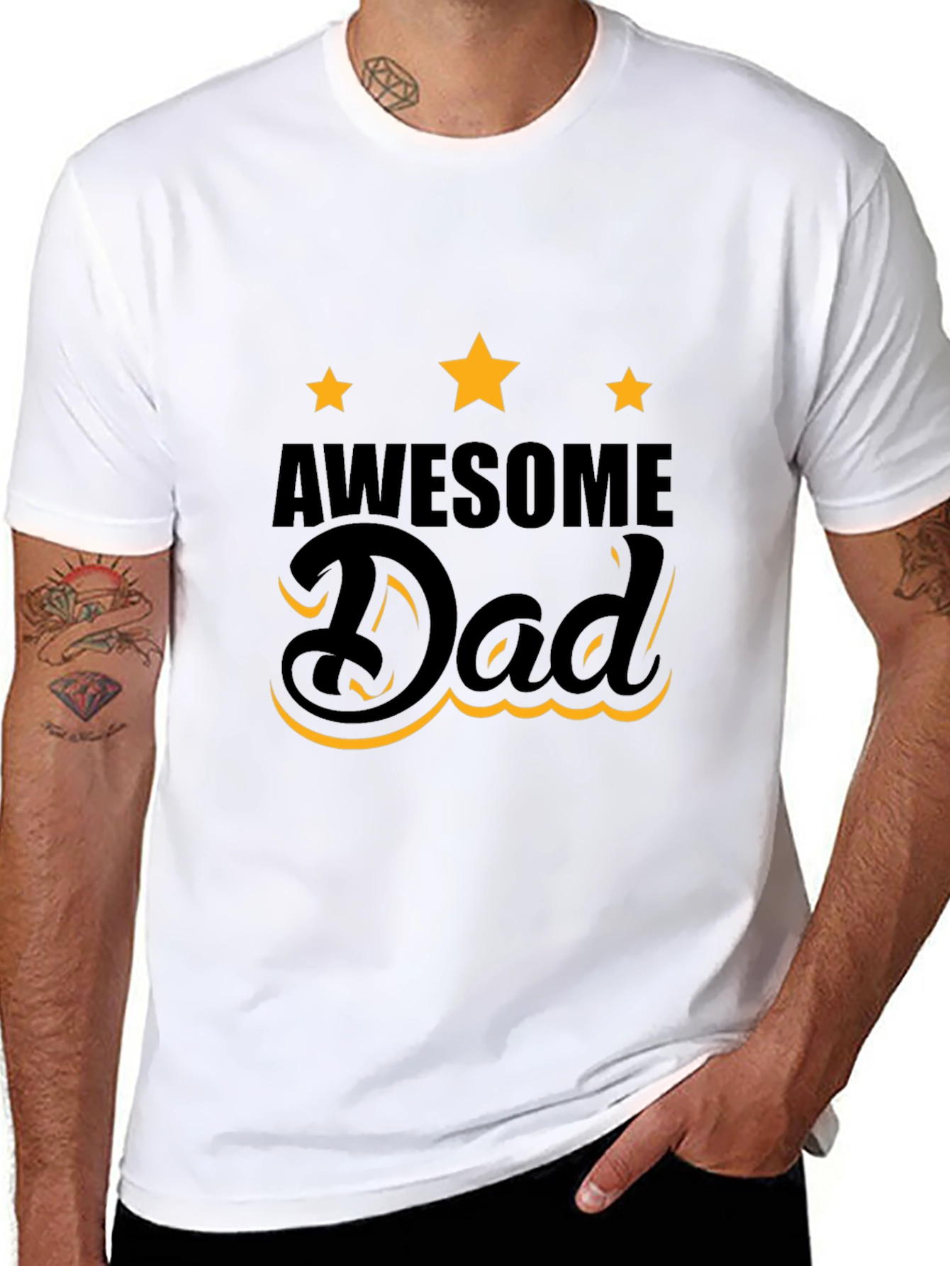 Awesome Dad T-Shirt - Black Graphic Tee