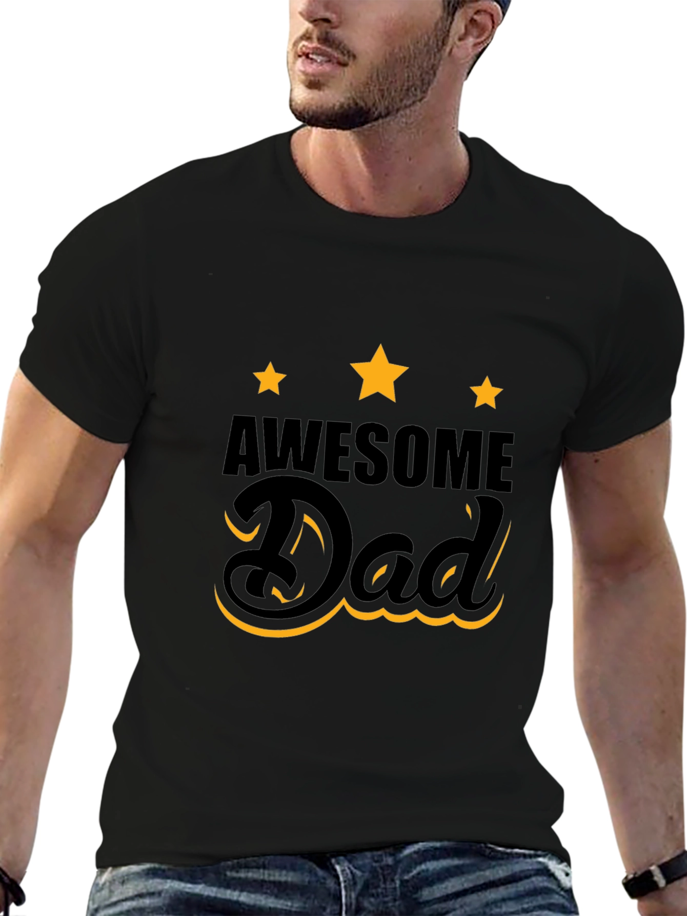 Awesome Dad T-Shirt - Black Graphic Tee