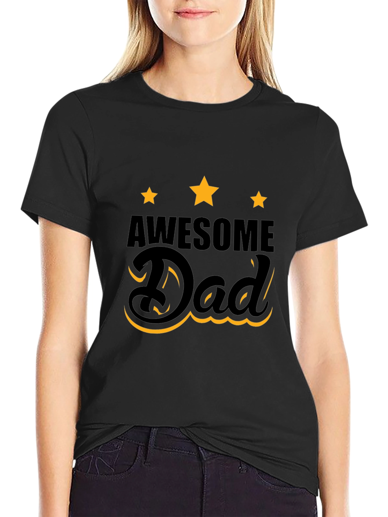 Awesome Dad T-Shirt - Black Graphic Tee
