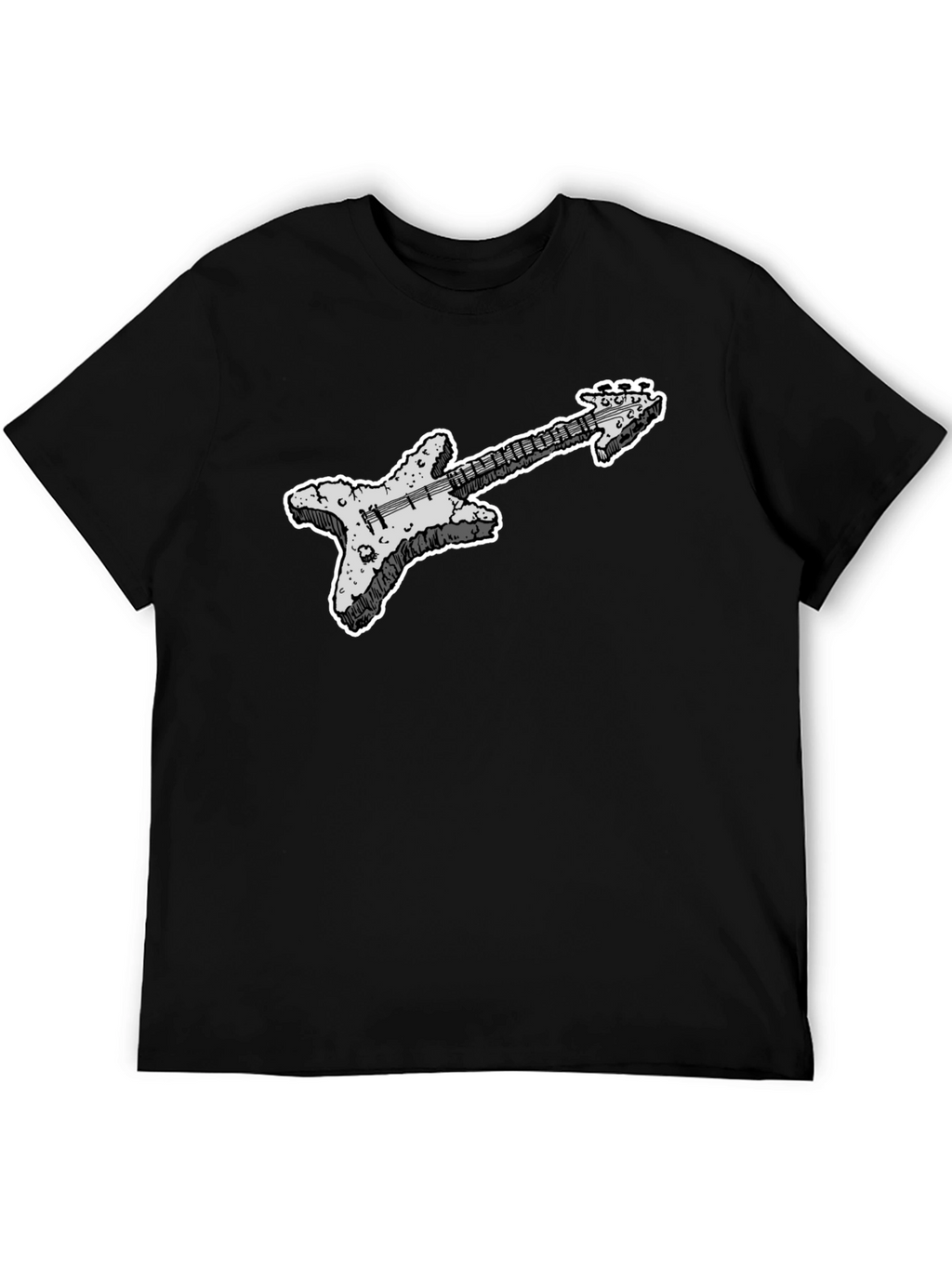 Cool Guitar Graphic Black T-Shirt