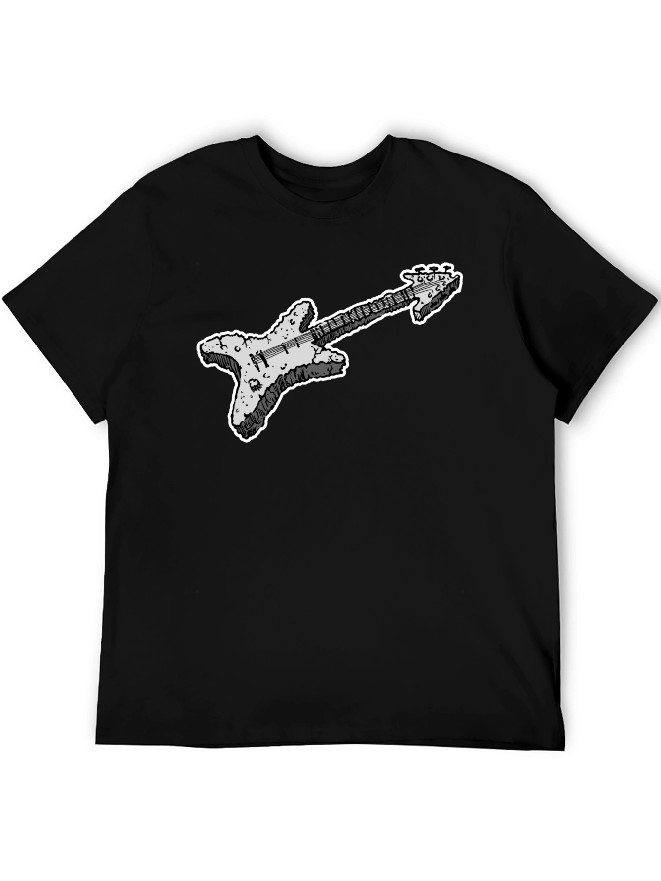 Cool Guitar Graphic Black T-Shirt