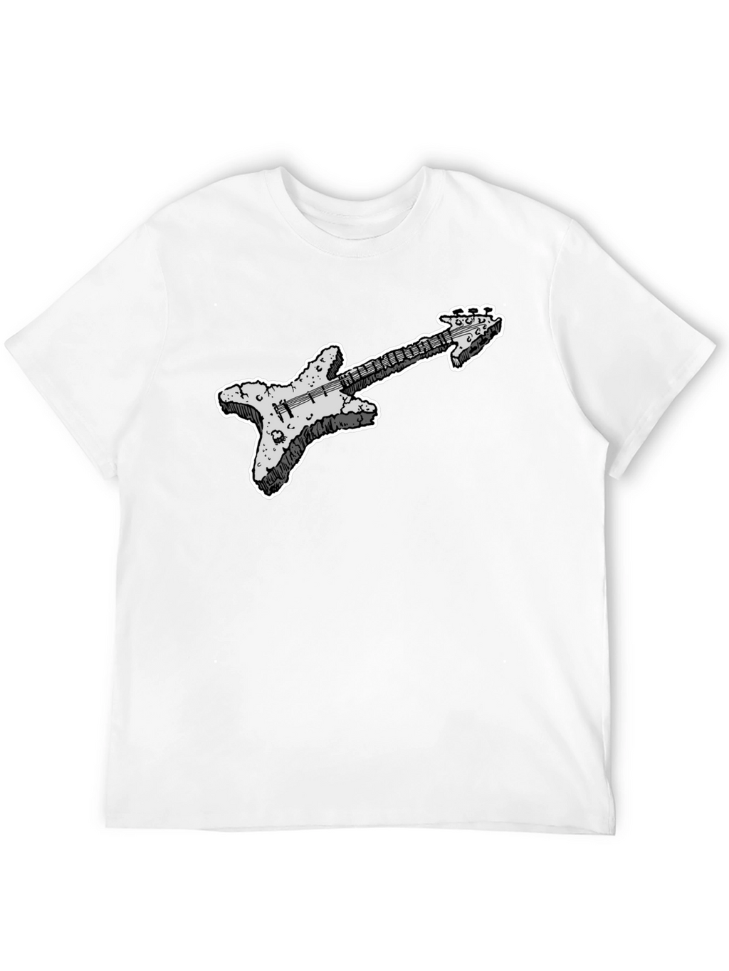 Cool Guitar Graphic Black T-Shirt