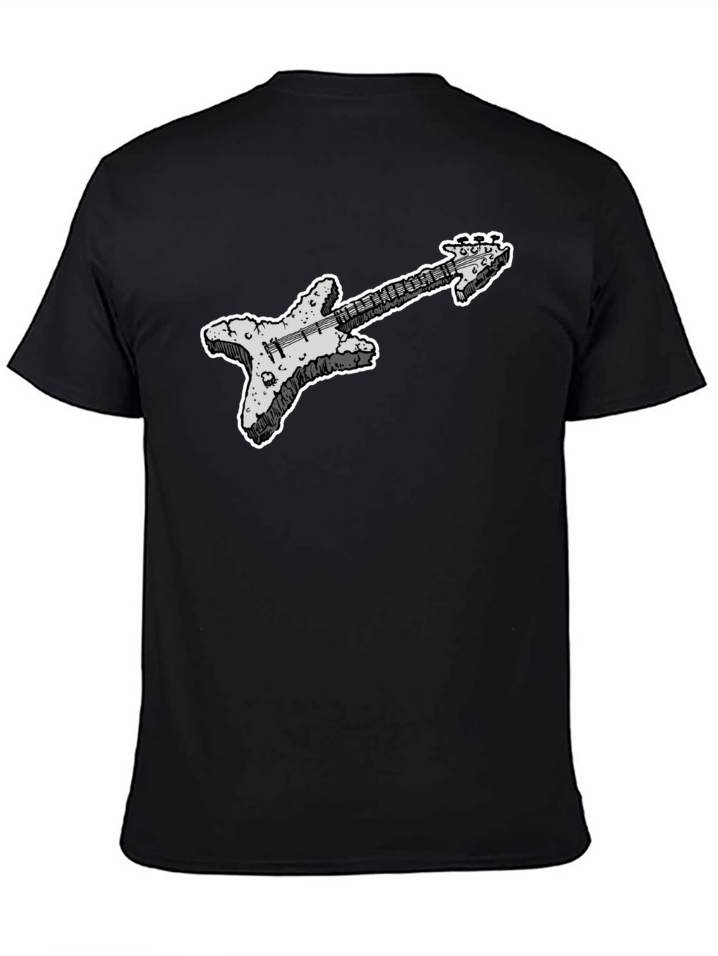 Cool Guitar Graphic Black T-Shirt