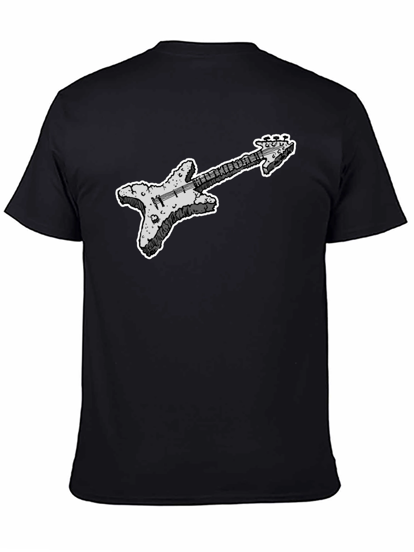 Cool Guitar Graphic Black T-Shirt