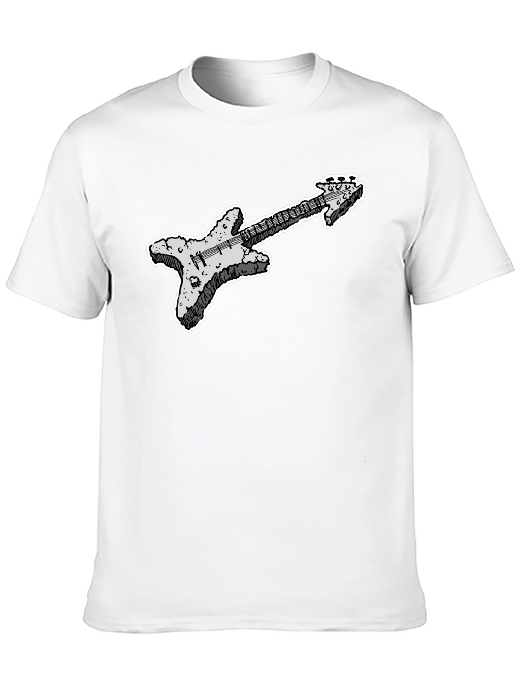 Cool Guitar Graphic Black T-Shirt