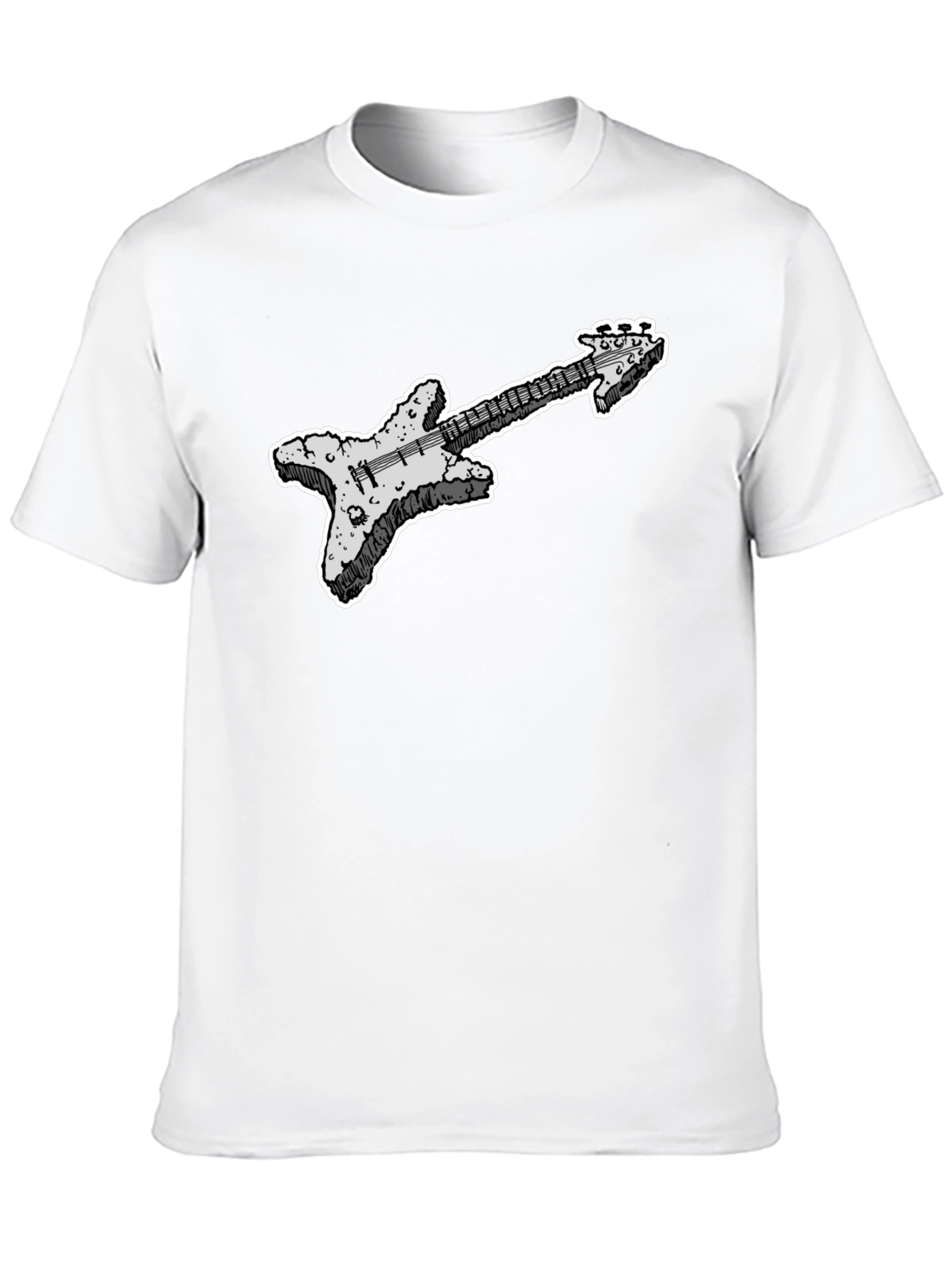 Cool Guitar Graphic Black T-Shirt